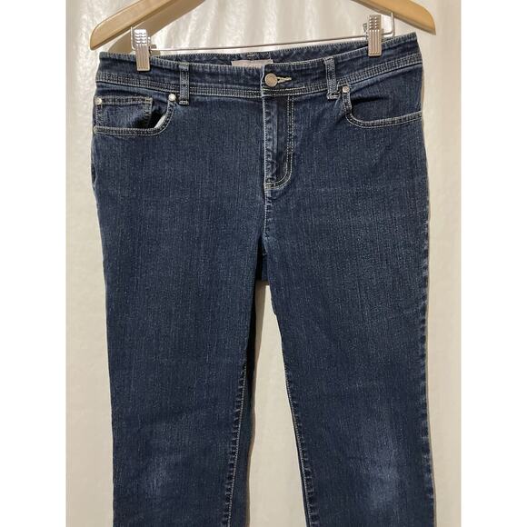 Chico's Women's Straight Leg Denim Jeans Medium Wash Blue Size 8 (1) Short - Picture 3 of 6
